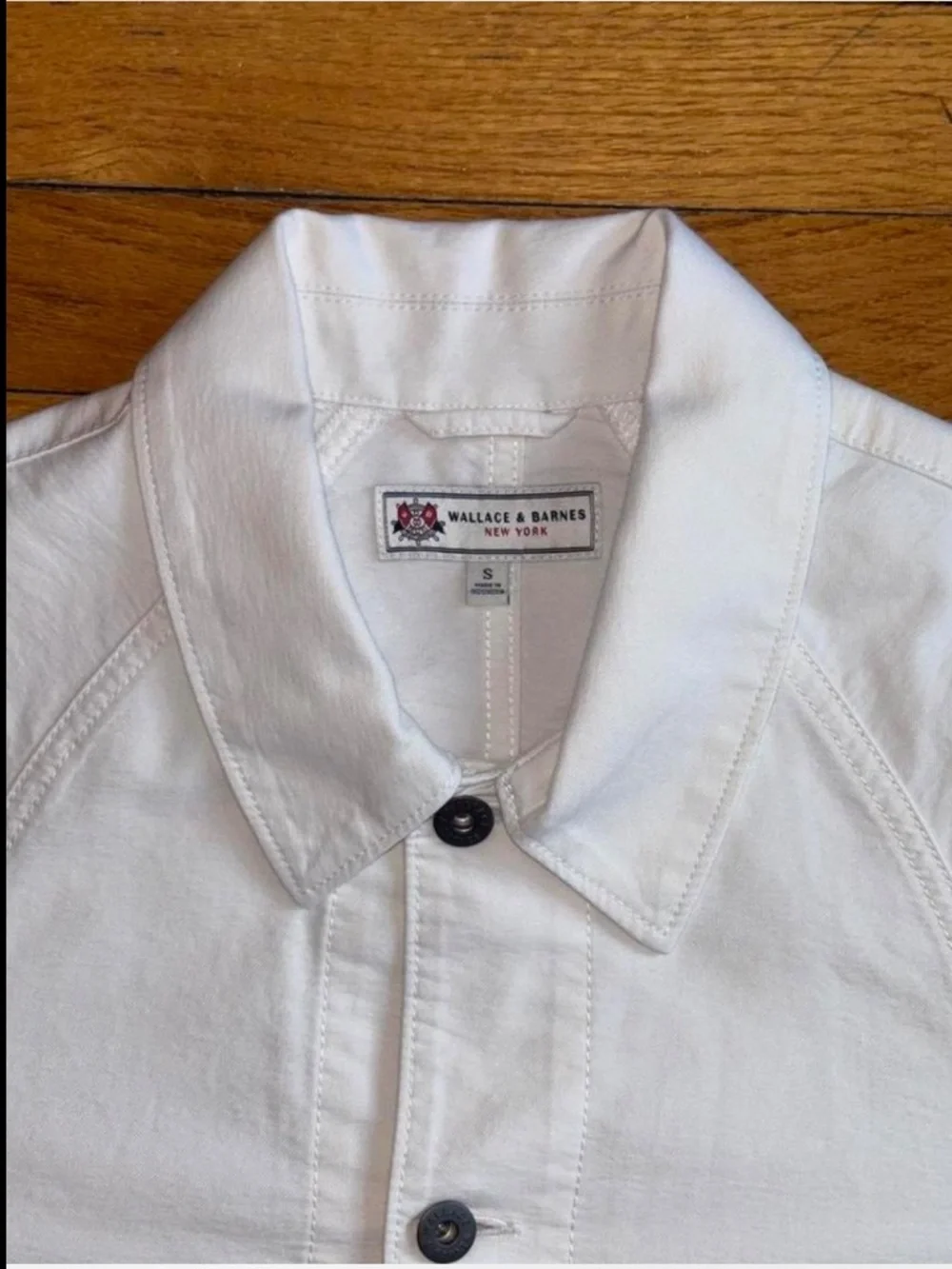 J.Crew Wallace & Barnes lightweight Cotton oxford chore jacket White